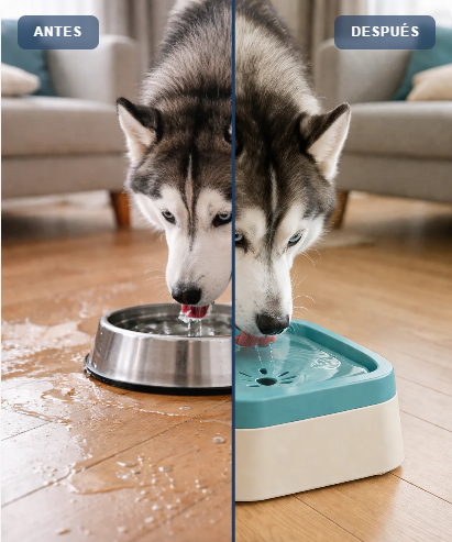 Cuenco Antisalpicaduras para Perros – Agua Limpia sin Derrames