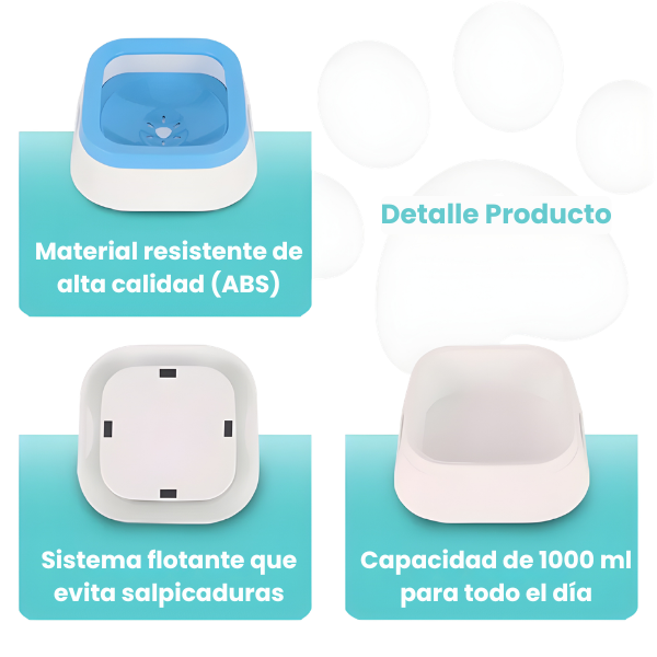Cuenco Antisalpicaduras para Perros – Agua Limpia sin Derrames